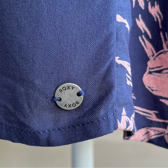 Roxy Navy and Pink Floral Mini Dress - Picture 6 of 8